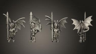 Military figurines dire elf harpy 05 3d model