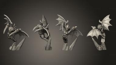 Military figurines dire elf harpy 06 3d model
