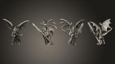 Military figurines dire elf harpy 07 3d model