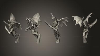 Military figurines dire elf harpy 09 3d model