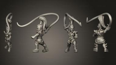 Military figurines dire elf hydra 01 3d model