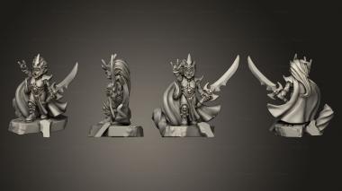 Military figurines dire elf sorceress 3d model