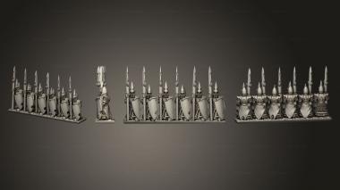 Military figurines dire elf spears 1 3d model