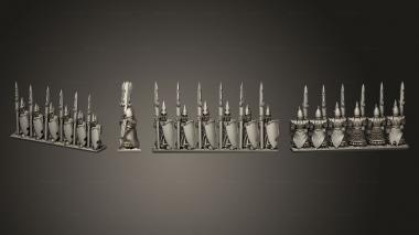 Military figurines dire elf spears 4 3d model