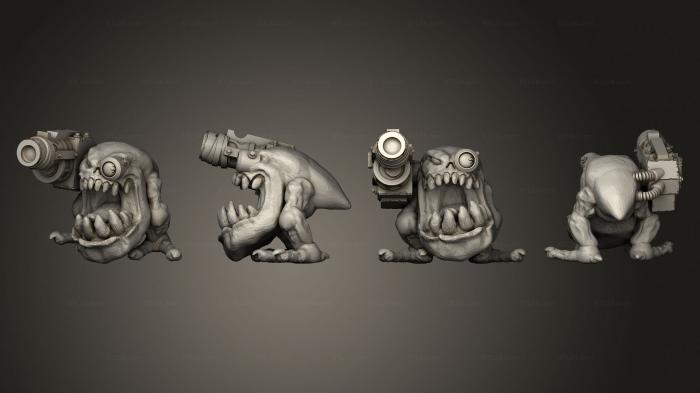 Military figurines (Dogosaur Gunners A 2, STKW_5232) 3D models for cnc