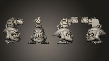 Military figurines Dogosaur Gunners A 4 3d model