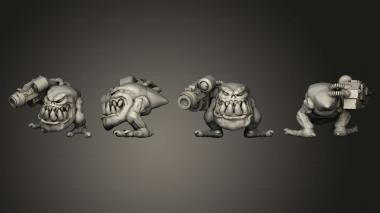 Military figurines Dogosaur Gunners A 5 3d model