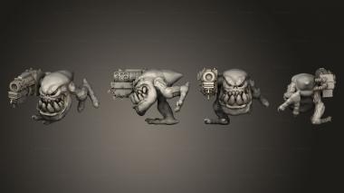 Military figurines Dogosaur Gunners A 6 3d model