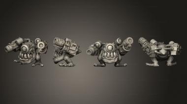 Military figurines Dogosaur Gunners A 8 3d model