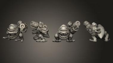 Military figurines Dogosaur Gunners A 9 3d model
