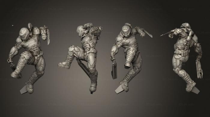Military figurines (Doom Slayer Diorama, STKW_5258) 3D models for cnc