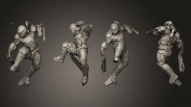 Military figurines Doom Slayer Diorama 3d model