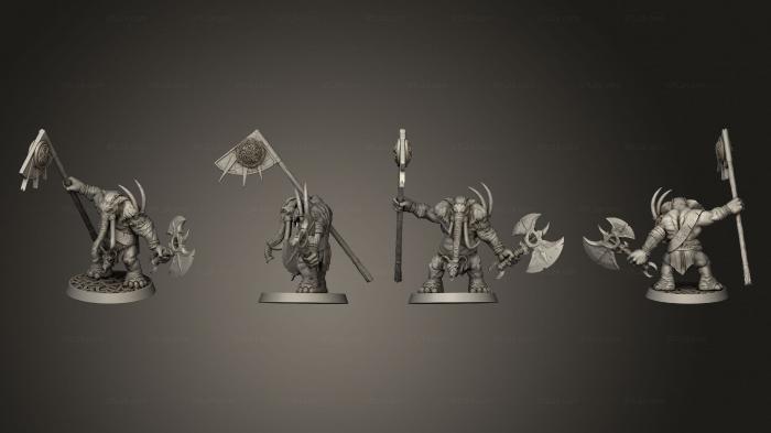 Military figurines (Dourbe Tuskbanner, STKW_5272) 3D models for cnc