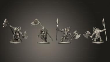 Military figurines Dourbe Tuskbanner 3d model