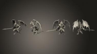 Military figurines Draconic Demon White Sword 3d model