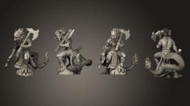Military figurines Dragon Kobold Axes 2 Variations 3d model