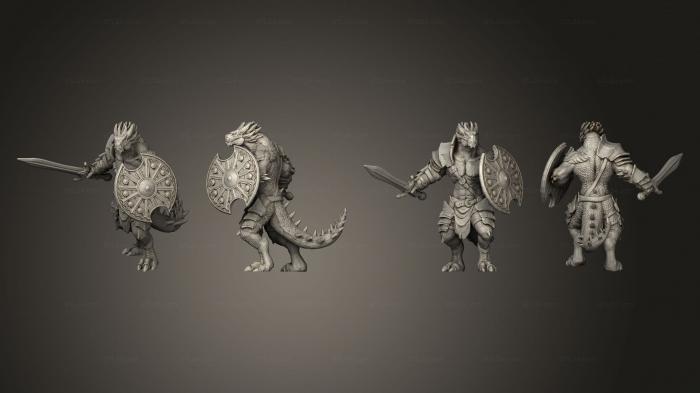 Military figurines (Dragonborn Sword Shield, STKW_5302) 3D models for cnc