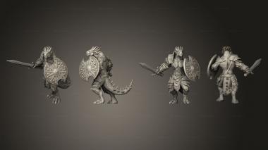 Military figurines Dragonborn Sword Shield 3d model