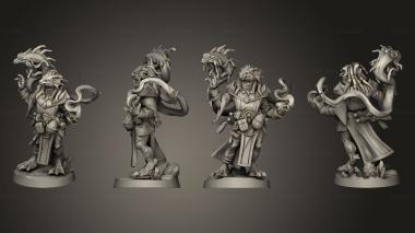 Military figurines dragonborn warlock crow 001 3d model