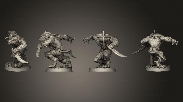 Military figurines (dragonborn warlock crow 003, STKW_5305) 3D models for cnc