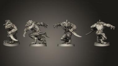 Military figurines dragonborn warlock crow 003 3d model