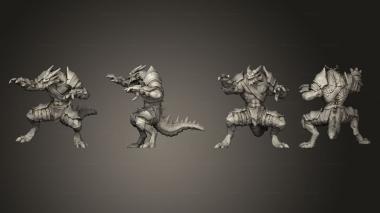 Military figurines Dragonborn Warrior Claws Large 3d model