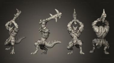 Military figurines Dragonborn Warrior Club Large 3d model