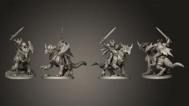 Military figurines Dragonling Knight A 3d model