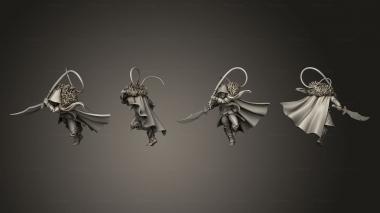 Military figurines Drow Fighter ver 2 3d model