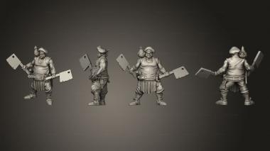 Military figurines Drunk Cook Chicken 2 3d model