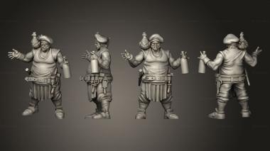 Military figurines Drunk Cook 3d model