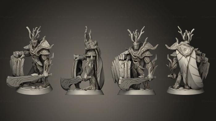 Military figurines (dryad dryadknight of grimmwood, STKW_5396) 3D models for cnc