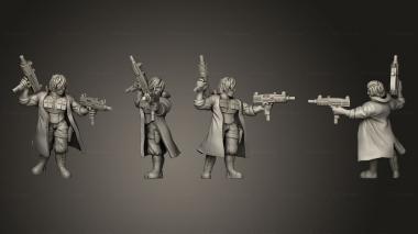 Military figurines Dual Uzi A 3d model