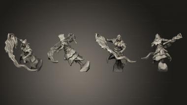 Military figurines Dungeon Arcane Sorceress Attacking 3d model