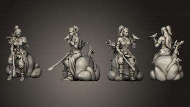 Military figurines Dungeon Elven Earth Druid Bird 3d model
