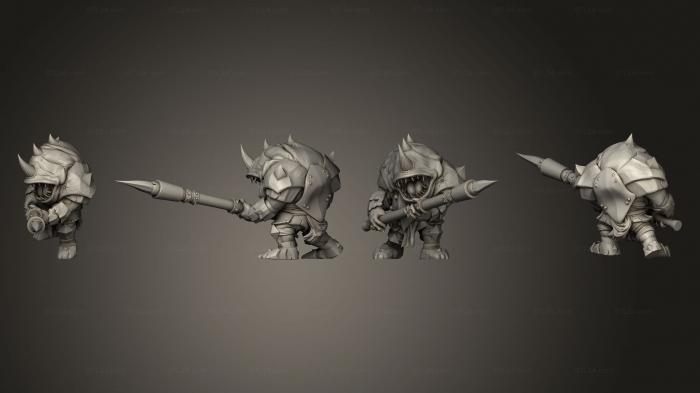 Military figurines (Dungeon Guardian Spear Large, STKW_5451) 3D models for cnc