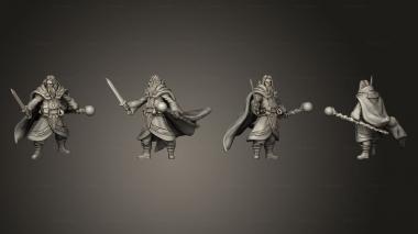 Military figurines Dungeon Wizard Adventurer Sword 3d model