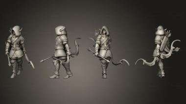 Military figurines Dwarf Archer 4 3d model