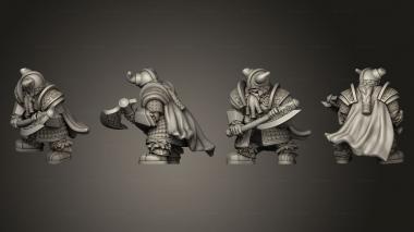 Military figurines Dwarf Army Axe Warrior 3d model