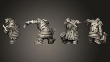 Military figurines Dwarf Army Blacksmith 3d model