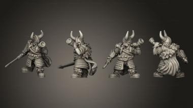 Military figurines Dwarf Army Warhorn 3d model