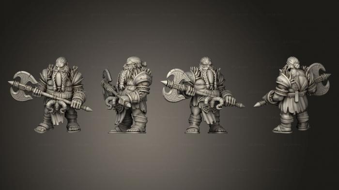 Military figurines (Dwarf Berserker 01, STKW_5483) 3D models for cnc