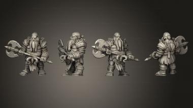 Military figurines Dwarf Berserker 01 3d model