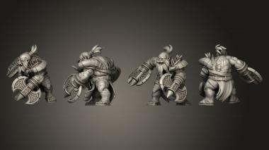 Military figurines Dwarf Berserker 04 3d model