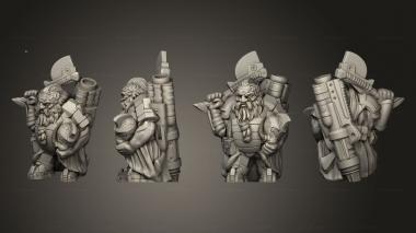 Military figurines Dwarf Berserker Based 3d model