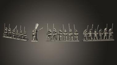 Military figurines Dwarf Bihander Strip 1 3d model