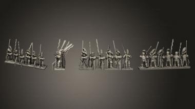Military figurines Dwarf Bihander Strip 2 3d model
