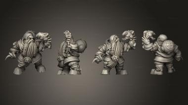 Military figurines Dwarf Blocker 3 3d model