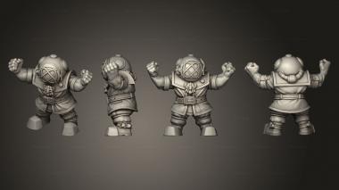 Military figurines Dwarf Blocker 5 3d model