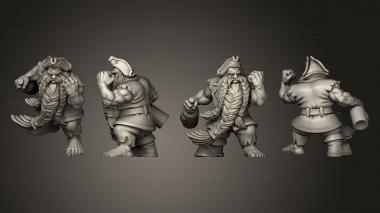 Military figurines Dwarf Blocker 6 3d model
